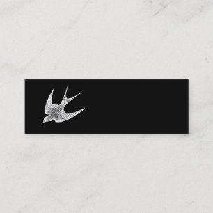 Carte De Visite Mini Illustration vintage d'hirondelle - oiseau 1800's