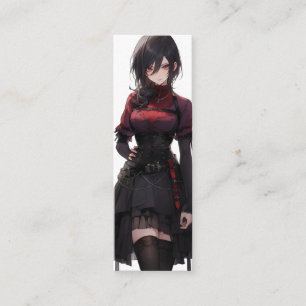 Carte De Visite Mini Imaginaire Anime Jolie fille