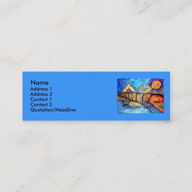 Carte De Visite Mini Imaginaire de Captiva - aquarelle (Devant)