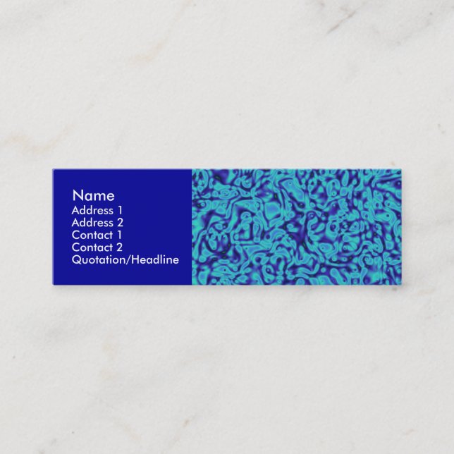 Carte De Visite Mini Impressionnisme bleu (Devant)