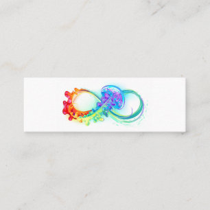 Carte De Visite Mini Infinity avec Rainbow Jellyfish