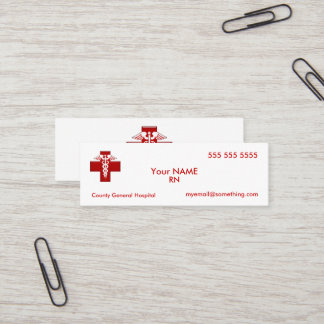 Carte De Visite Mini Infirmière Caduceus