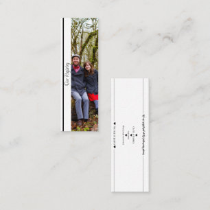 Carte De Visite Mini Inscription minimale du Mariage photo