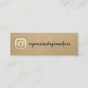 Carte De Visite Mini Instagra Social Media Logo Evénement Blog Kraft G