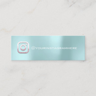 Carte De Visite Mini Instagra Social Media Logo Événement Pink Bridal 1