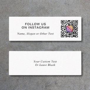 Carte De Visite Mini Instagram QR Code Promotionnel
