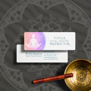 Carte De Visite Mini Instructeur de méditation du Yoga Studio Sukhasana