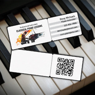 Carte De Visite Mini Instructeur de piano classique