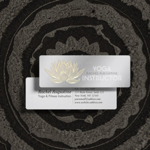 Carte De Visite Mini Instructeur de Reiki de méditation de Lotus d'or d
