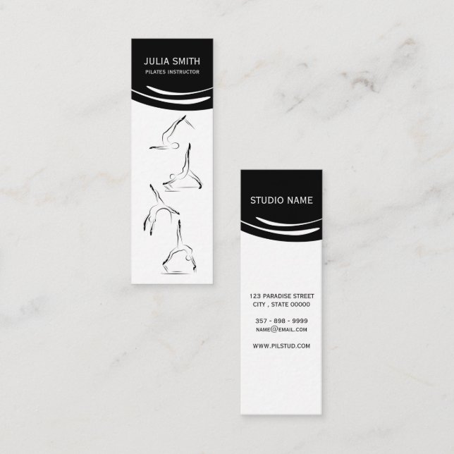 Carte De Visite Mini Instructeur Pilates (Devant / Derrière)
