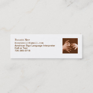 Carte De Visite Mini Interprète de langue des signes