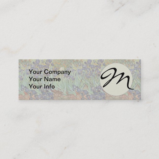 Carte De Visite Mini Iris de Van Gogh Peinture Impressionniste (Devant)