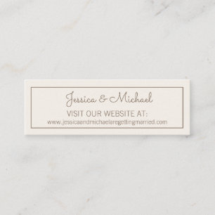 Carte De Visite Mini Ivory Cream White Mariage Website