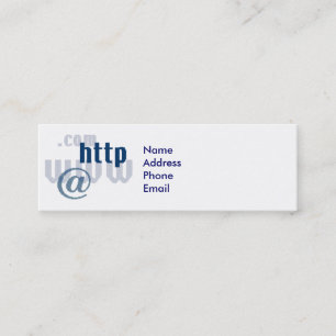 Carte De Visite Mini j0254444, NameAddressPhoneEmail