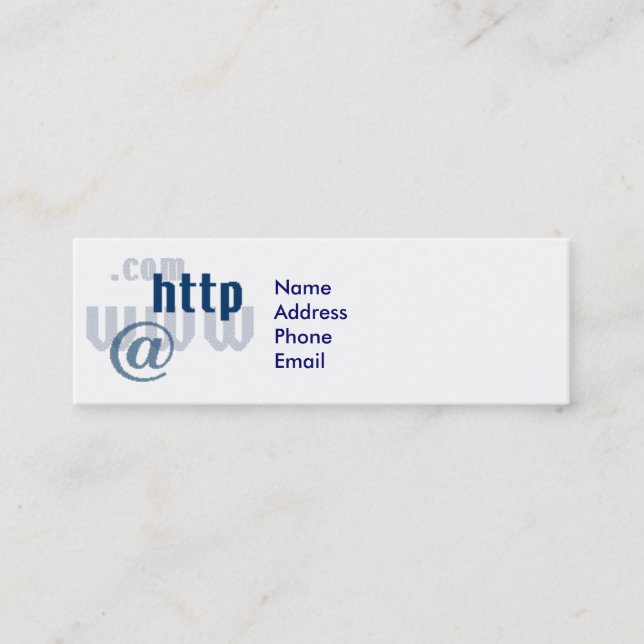 Carte De Visite Mini j0254444, NameAddressPhoneEmail (Devant)