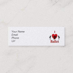 Carte De Visite Mini J'adore le ballet