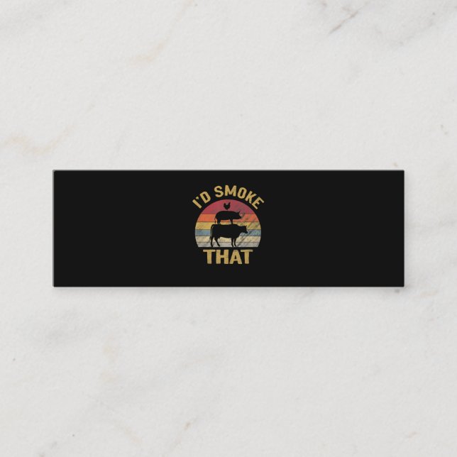 Carte De Visite Mini J'Ai Fumé Ce Dégustation De Viande De Fumeur De BB (Devant)