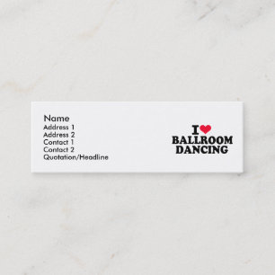 Carte De Visite Mini J'aime la danse de salon