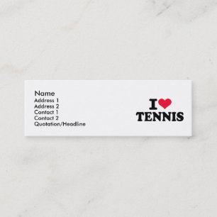 Carte De Visite Mini J'aime le tennis