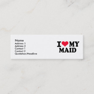 Carte De Visite Mini J'aime ma domestique