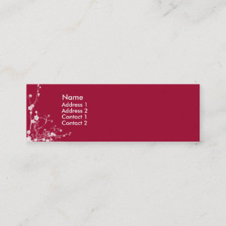 Carte De Visite Mini Jardin d'agrément rouge - maigre