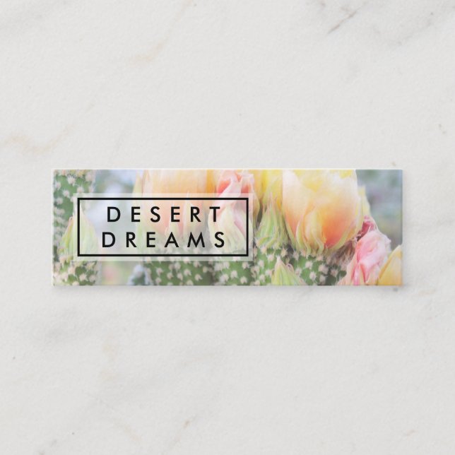 Carte De Visite Mini Jardin du désert Fleur sauvage jaune Photo Voyage (Devant)