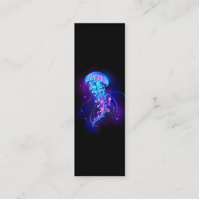 Carte De Visite Mini Jellyfish éclatante couleur (Devant)