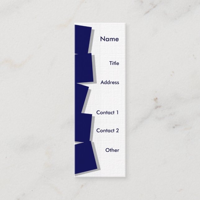 Carte De Visite Mini Jeter un coup d'oeil les blocs croulants (Devant)