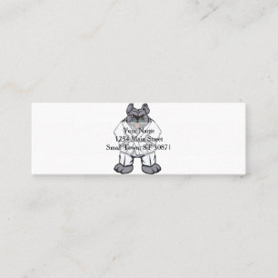 Carte De Visite Mini Jitsu de Bulldog choisir la couleur arrière - pl