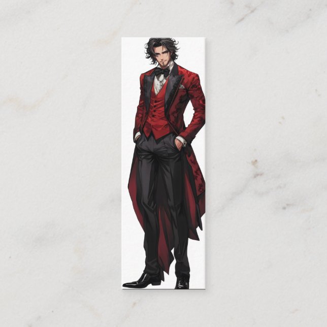 Carte De Visite Mini Joli Anime Gothique (Devant)