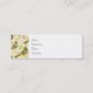 Carte De Visite Mini Joli Elegant Birds in Leaf Treetops Motif