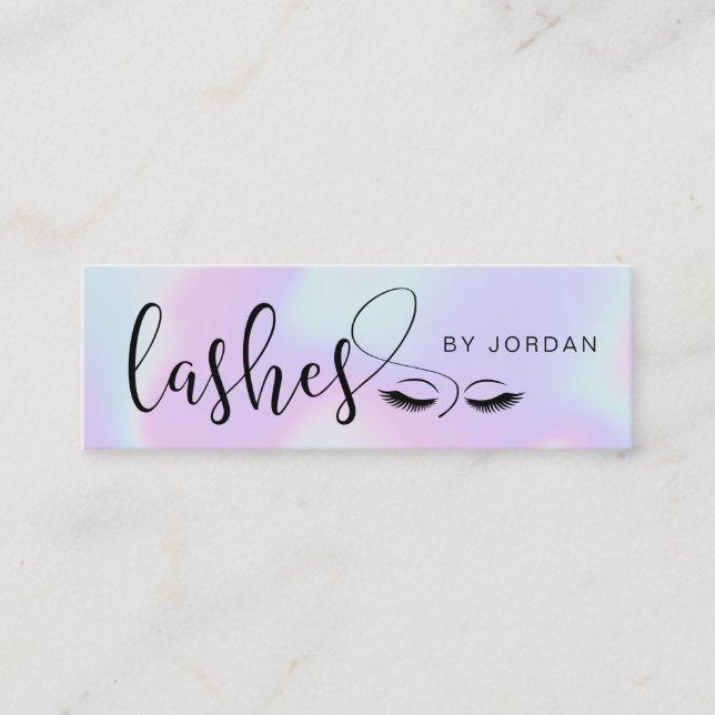 Carte De Visite Mini Joli holographe élégant et moderne (Devant)