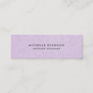 Carte De Visite Mini Joli Pastel Violet Violet Minimaliste