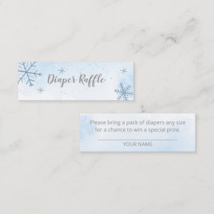 Carte De Visite Mini Jolies flocons de neige Fête bébé Shower Tirage a