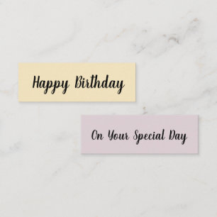 Carte De Visite Mini Joyeux Anniversaire/Jour Spécial