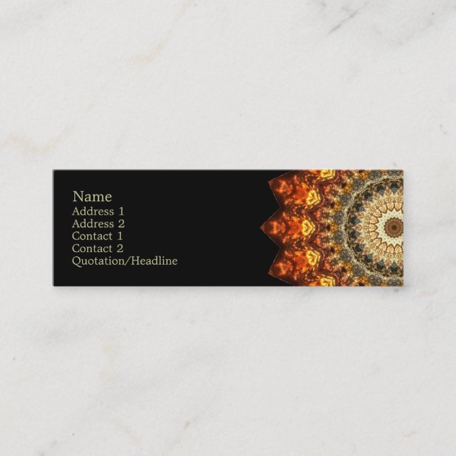 Carte De Visite Mini Kaléidoscopique | Élégant (Devant)