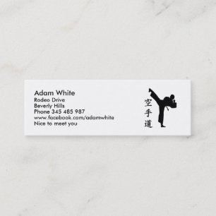 Carte De Visite Mini Karaté Kung Fu