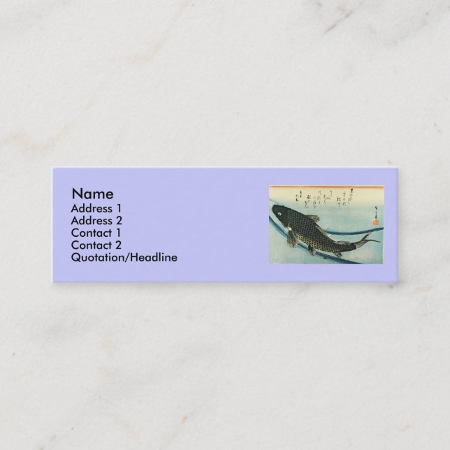 Carte De Visite Mini Koi (Carp) - Impression de poisson japonais de Hir (Devant)