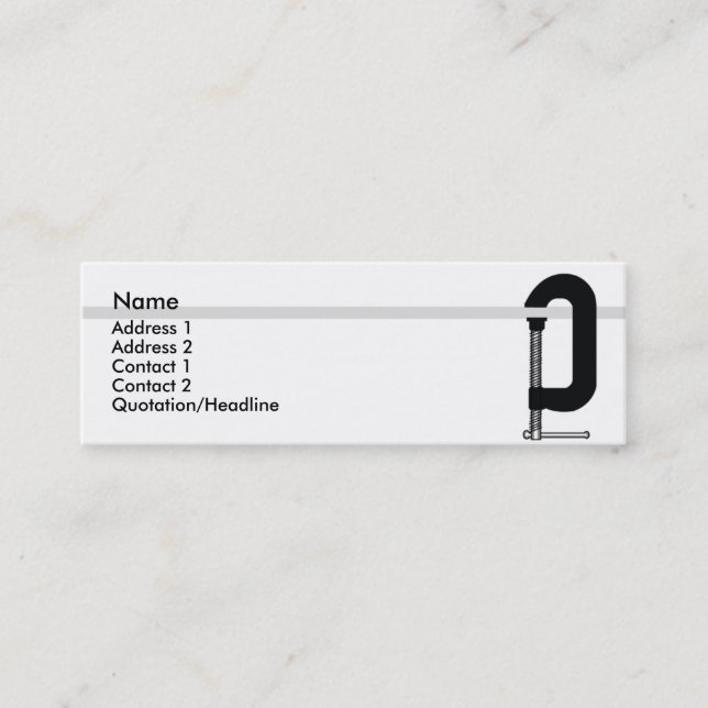 Carte De Visite Mini Lampe - Skinny (Devant)