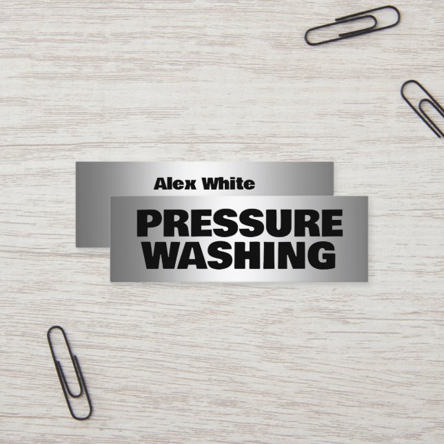 Carte De Visite Mini Lavage de pression (Devant/Arrière en situation)