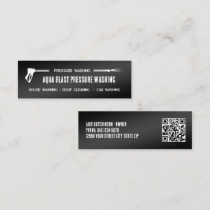 Carte De Visite Mini 💧 Lavage de pression QR personnalisé