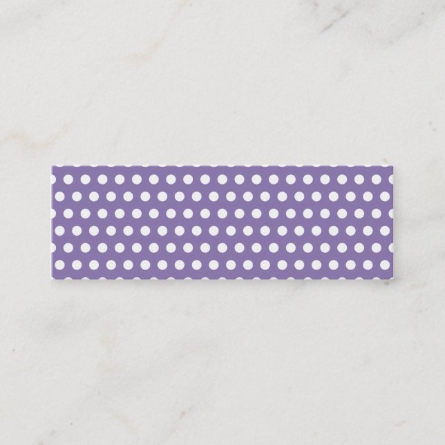 Carte De Visite Mini Lavande foncé à pois blancs (Devant)