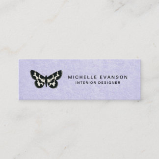 Carte De Visite Mini Lavande violette avec simple logo papillon