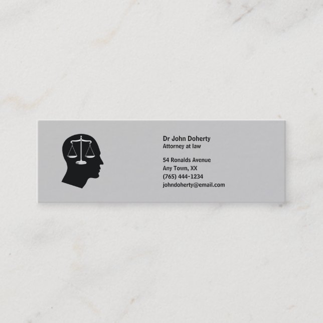 Carte De Visite Mini L'AVOCAT | pensent (Devant)