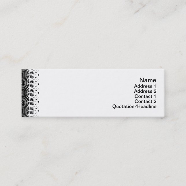 Carte De Visite Mini Le noir ondule petit (Devant)