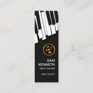 Carte De Visite Mini Le piano de danse verrouille le professeur de