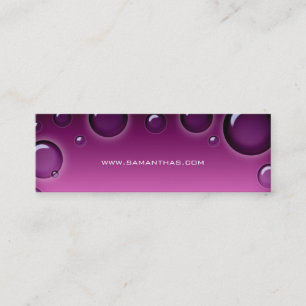 Carte De Visite Mini Le spa de signet de salon bouillonne rose pourpre