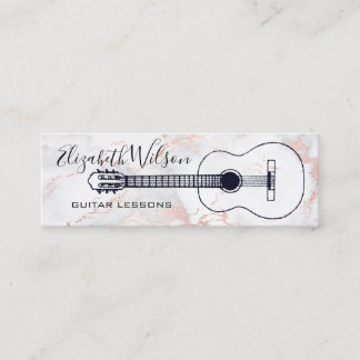 Carte De Visite Mini leçons de guitare décor marbre mini carte de visit