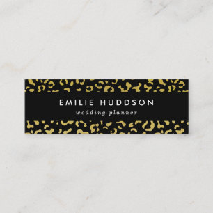 Carte De Visite Mini Leopard d'or, Parties scintillant d'or, Motif de l