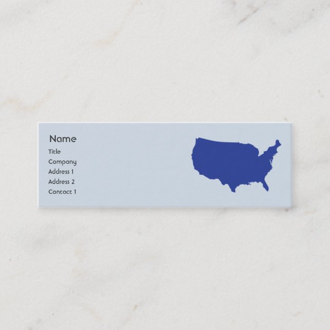 Carte De Visite Mini Les Etats-Unis d'Amérique - maigres (Devant)